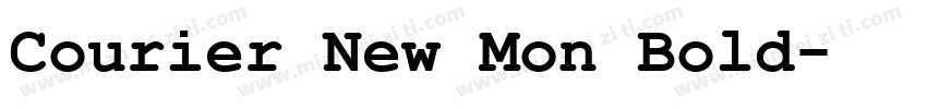 Courier New Mon Bold字体转换